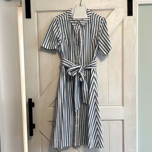 Boden striped wrap dress